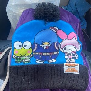 hot topic hello kitty my hero academia blue beanie